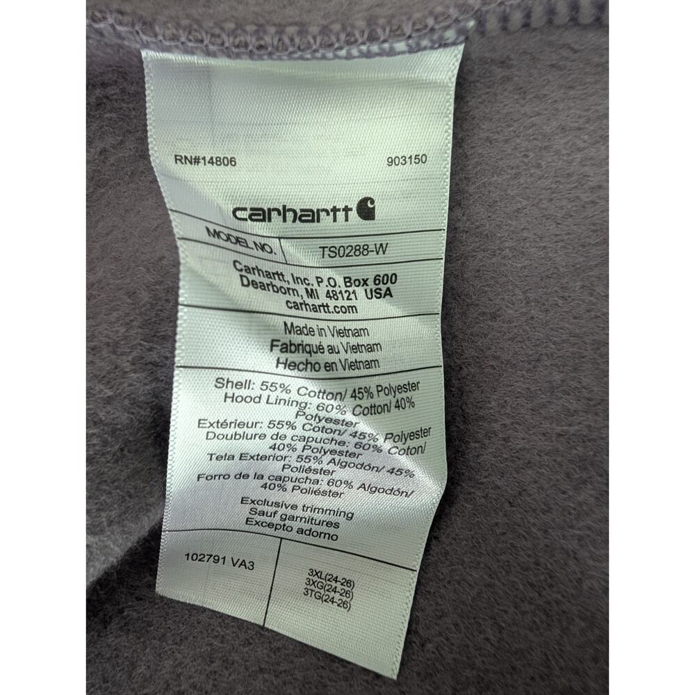 Carhartt Iconic Clarksburg Logo Hoodie Womens 3XL Purple TS0288-W NWT - Picture 6 of 7